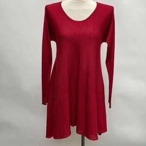 Max Edition Women's Long Sweater‎ Medium Red Wool Blend